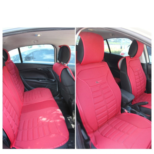 Fiat Panda Oto Koltuk Minderi Ön Arka 5'li Set Fivestar Kırmızı SCR