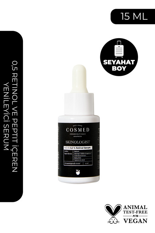%0.5 Retinol ve Peptit İçeren Yenileyici Serum/Skinologist %0.5 RETINOL SERUM 15 ML