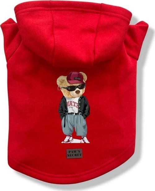 Köpek Kıyafeti Köpek Sweatshirt Hoodie Köpek Ürünleri Kedi Kıyafeti - Deri Ceketli Ayı L