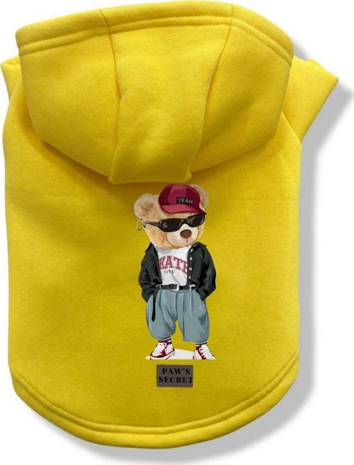 Köpek Kıyafeti Köpek Sweatshirt Hoodie Köpek Ürünleri Kedi Kıyafeti - Deri Ceketli Ayı M