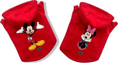 Köpek Kıyafeti Köpek Sweatshirt Hoodie Köpek Ürünleri Kedi Kıyafeti - Mickey ve Minnie İkili Ürün XL