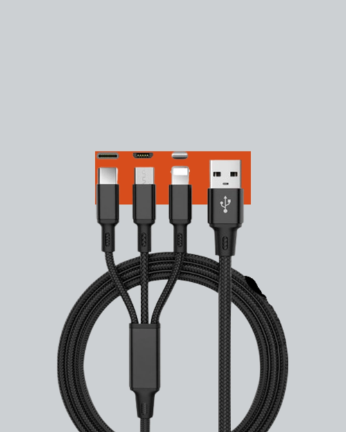 ÇOKLU USB ŞARJ KABLOSU – 1,2M HIZLI ŞARJ, 3A GÜÇLÜ AKIM