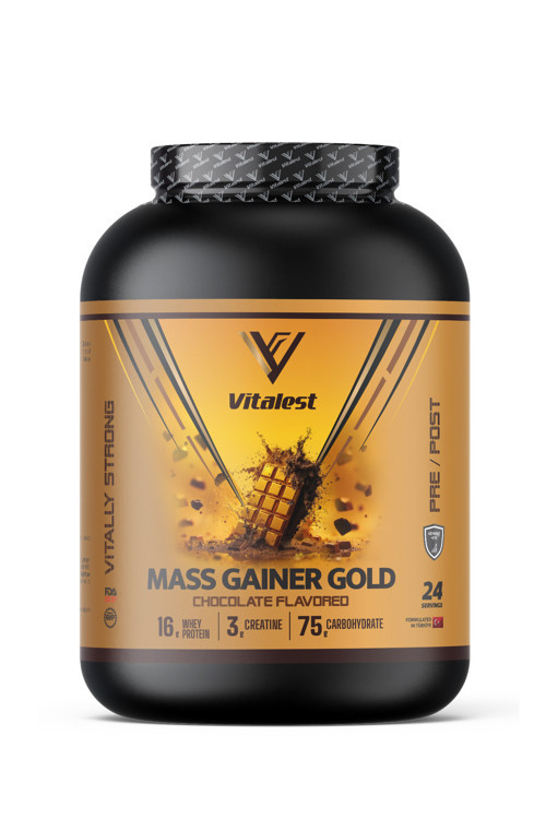 Mass Gainer Çikolata Aromalı 2400g. Karbonhidrat Tozu 24 Servis
