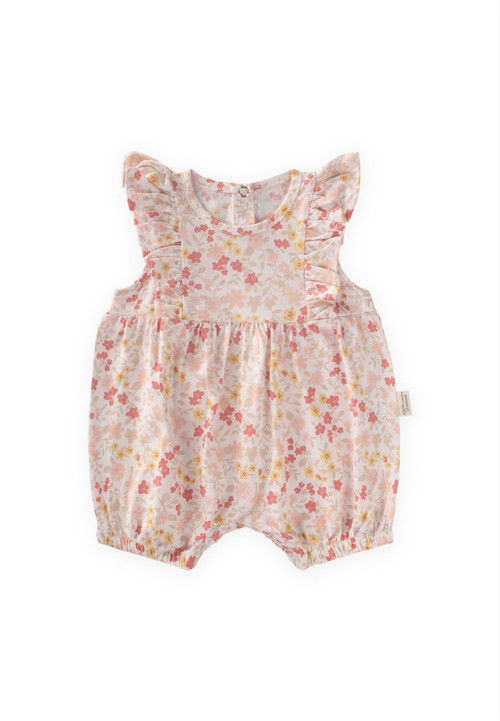 Fırfırlı Şort Tulum 0-3 Yaş Çıtır Çiçek Desen