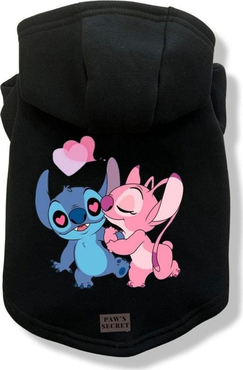 Köpek Kıyafeti Köpek Sweatshirt Hoodie Köpek Ürünleri Kedi Kıyafeti - Stich ve Angel L