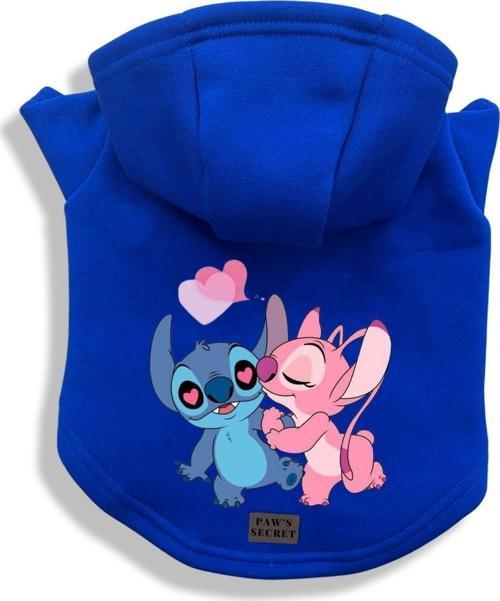 Köpek Kıyafeti Köpek Sweatshirt Hoodie Köpek Ürünleri Kedi Kıyafeti - Stich ve Angel L