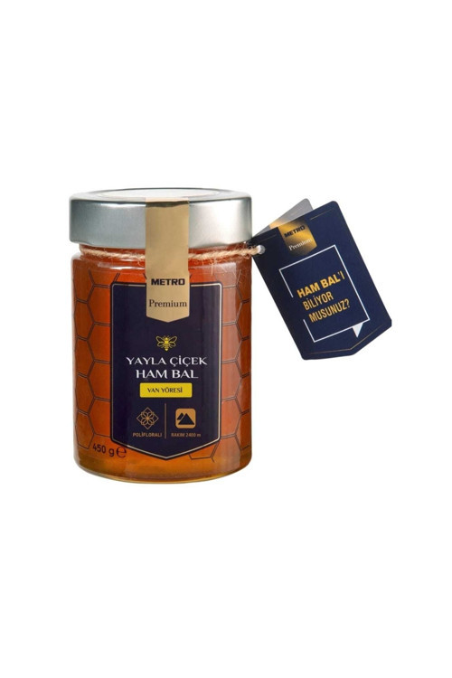 Premium Yayla Çiçek Ham Bal- Van Yöresi- 450 G