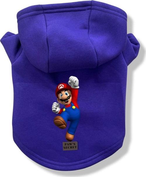 Köpek Kıyafeti Köpek Sweatshirt Hoodie Köpek Ürünleri Kedi Kıyafeti - Süper Mario L