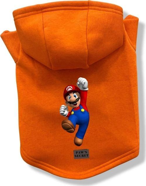 Köpek Kıyafeti Köpek Sweatshirt Hoodie Köpek Ürünleri Kedi Kıyafeti - Süper Mario L