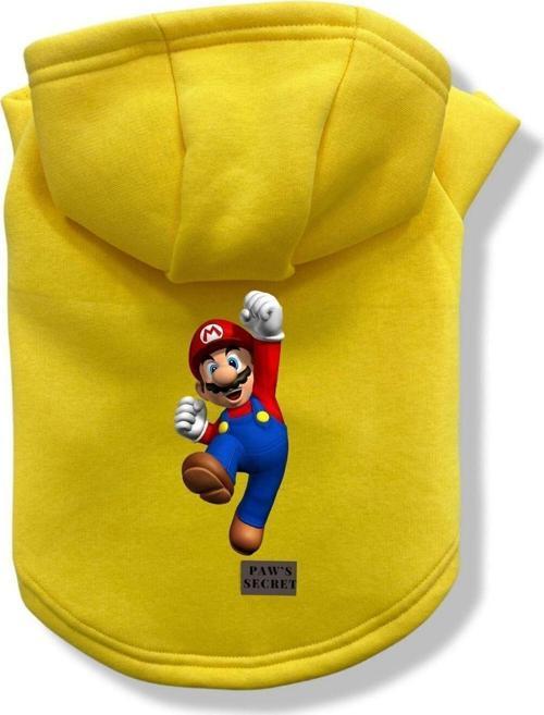 Köpek Kıyafeti Köpek Sweatshirt Hoodie Köpek Ürünleri Kedi Kıyafeti - Süper Mario L
