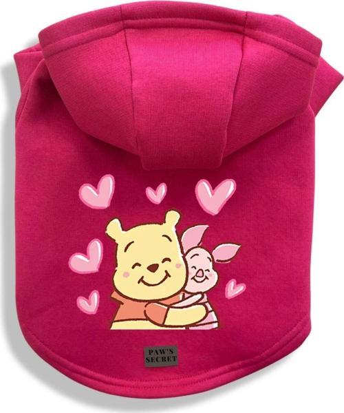 Köpek Kıyafeti Köpek Sweatshirt Hoodie Köpek Ürünleri Kedi Kıyafeti - Winnie ve Piglet L