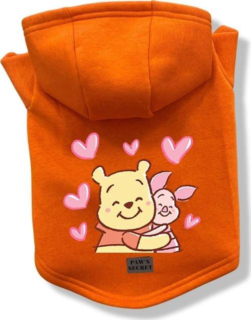 Köpek Kıyafeti Köpek Sweatshirt Hoodie Köpek Ürünleri Kedi Kıyafeti - Winnie ve Piglet L