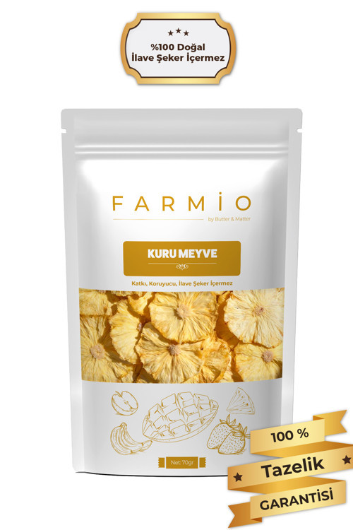 Şekersiz Kurutulmuş Ananas – 70Gr – Doğal Ve Katkısız