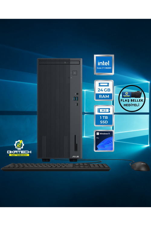 ExpertCenter P500 P500MV-I7136216512B0D i7-13620H 24 GB 1 TB SSD UHD WİN11PRO Masaüstü Bilgisayar