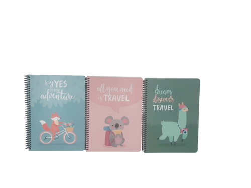 Karton Kapak Spiralli Hayvanlar Defter 16,5X22,5Cm 80 Yaprak Kareli 386442-99 (Karışık Renk 1 Adet)