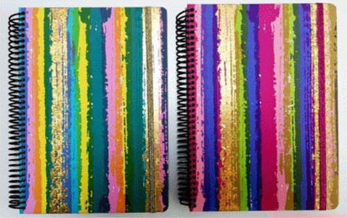 Plastik Kapak Spiralli Glitter Defter 16,5X22,5Cm 80 Yaprak Çizgili 322441-99 (Karışık Renk 1 Adet)