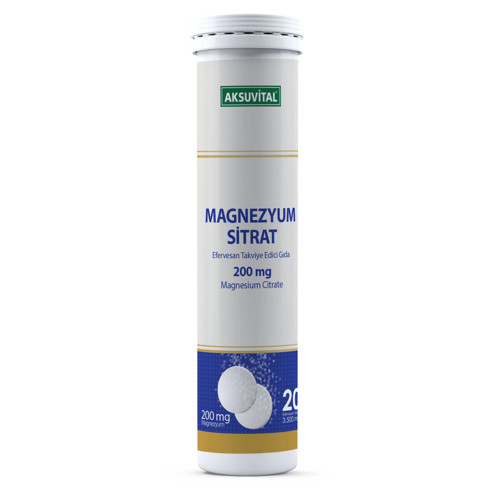 Magnezyum Sitrat Efervesan 20 Tablet - Suda Eriyen Form