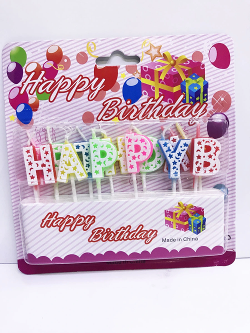 HAPPY BİRTHDAY RENKLİ MUM