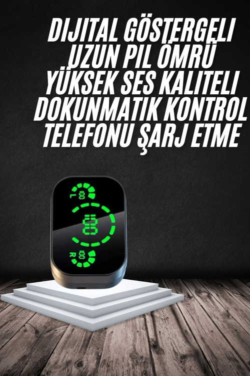 YENİ NESİL BLUETOOTH KULAKLIK ÇAĞRI CEVAPLAYABİLEN DİJİTAL GÖSTERGELİ POWERBANKLİ