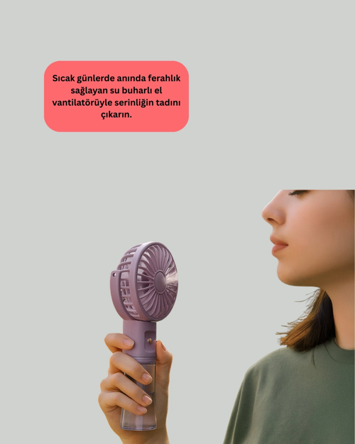 TAŞINABİLİR ŞARJLI SU BUHARLI MİNİ KLİMA FAN