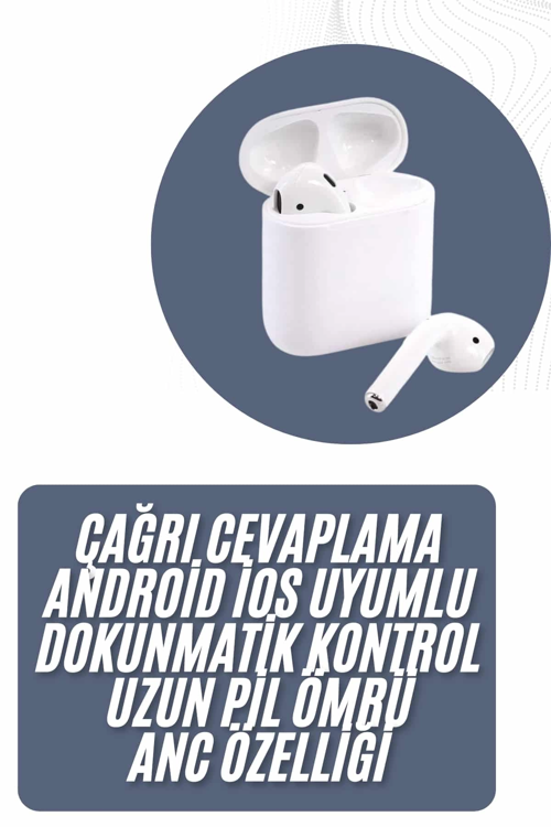 2025 MODEL ÇAĞRI CEVAPLAYABİLEN BLUETOOTH KULAKLIK BEYAZ DOKUNMATİK KONTROL