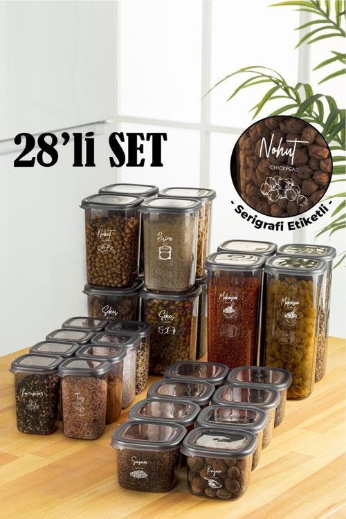 Serigrafi Etiketli 28li Peggy Kare Erzak Ve Baharat Full Set 8(1,2, 0,55, 0,45) 4x(1,75)