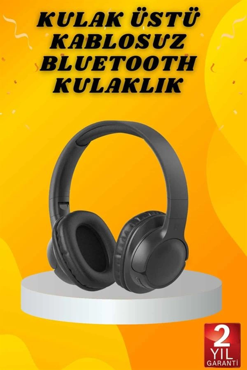 KULAK ÜSTÜ BLUETOOTH KULAKLIK AYARLANABİİLİR UZUN PİL ÖMRÜ KABLOSUZ 5.0 BLUETOOTH