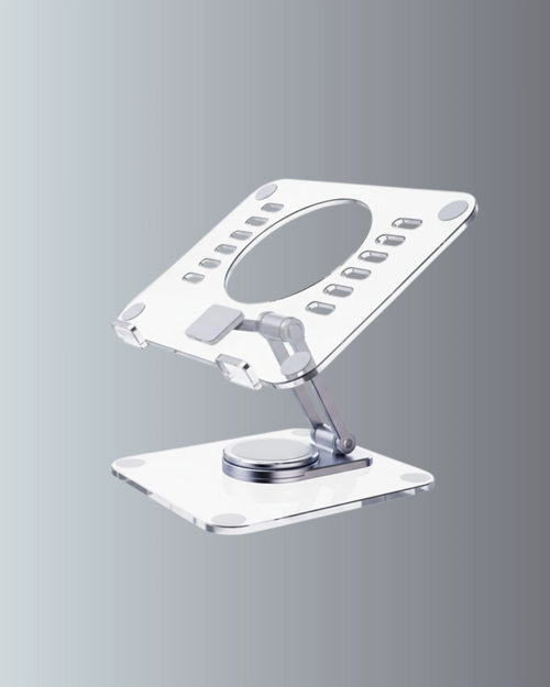 AYARLANABİLİR ŞEFFAF TABLET STANDI KAYMAZ SİLİKON TABANLI