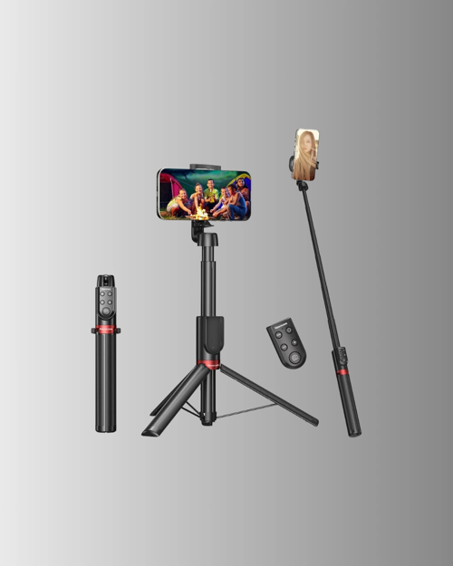 DİKEY VE YATAY ÇEKİM DESTEKLİ SELFİE STİCK TRİPOD