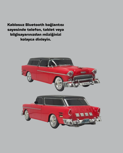 TAŞINABİLİR KLASİK ARAÇ TASARIMLI KABLOSUZ HOPARLÖR