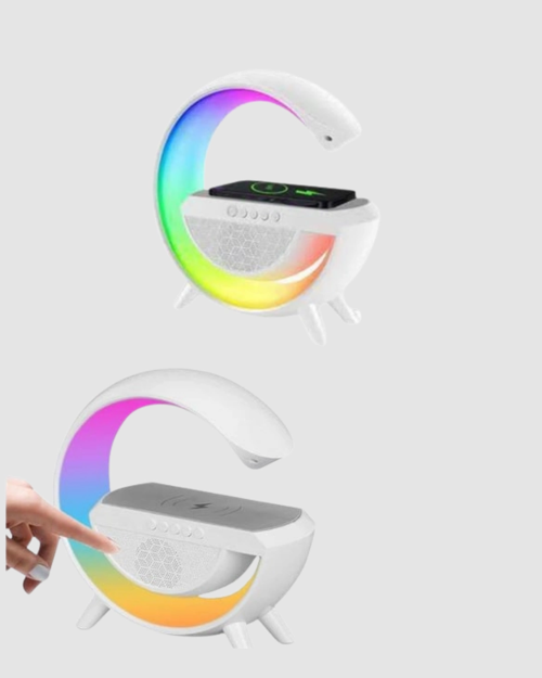 BLUETOOTH 5.0 HOPARLÖR – KABLOSUZ ŞARJ, RGB GECE LAMBASI VE FM RADYO