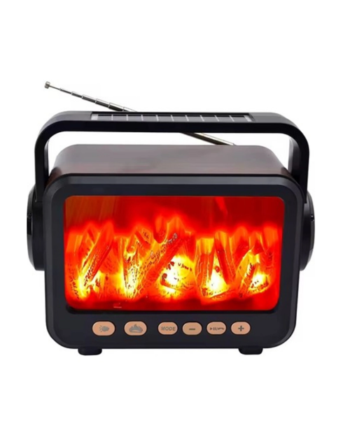 LED ŞÖMİNE EFEKTLİ KABLOSUZ HOPARLÖR FM RADYO MÜZİK ÇALAR