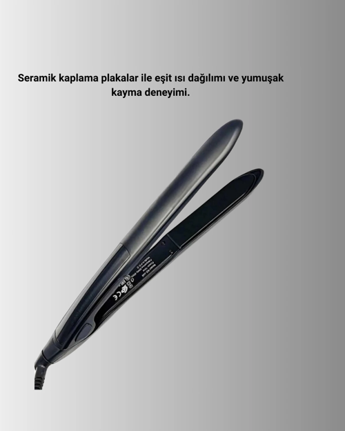 A Kalite 2025 İsi Ayarli Titanyum Seramik Plakali Profesyonel Saç Düzleştirici