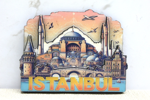 AHŞAP İSTANBUL TEMALI MAGNET - MODEL 6