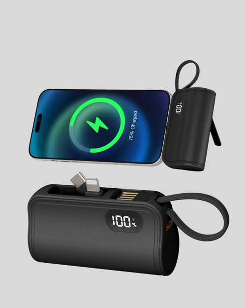 DAHİLİ KONEKTÖRLÜ 20W HIZLI ŞARJ MİNİ TAŞINABİLİR POWERBANK