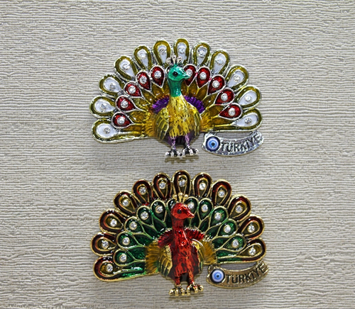 SWAROVSKİ TAŞLI TAVUSKUŞU MAGNET
