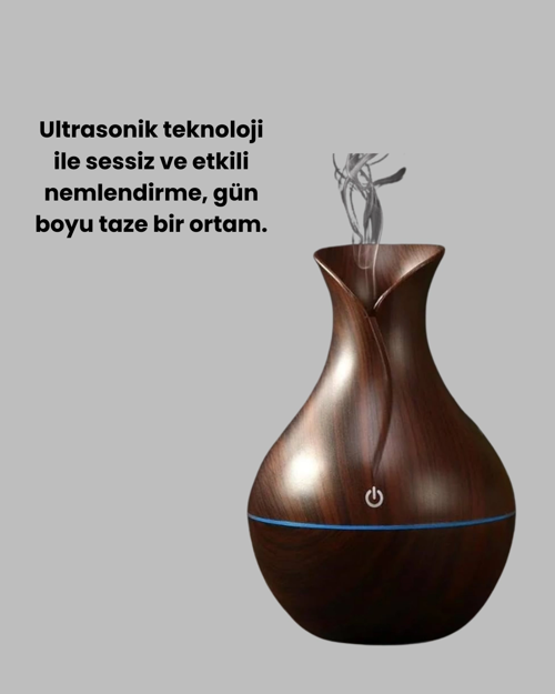 LED IŞIKLI ULTRASONİK ODA NEMLENDİRİCİ VE UÇUCU YAĞ DİFÜZÖRÜ