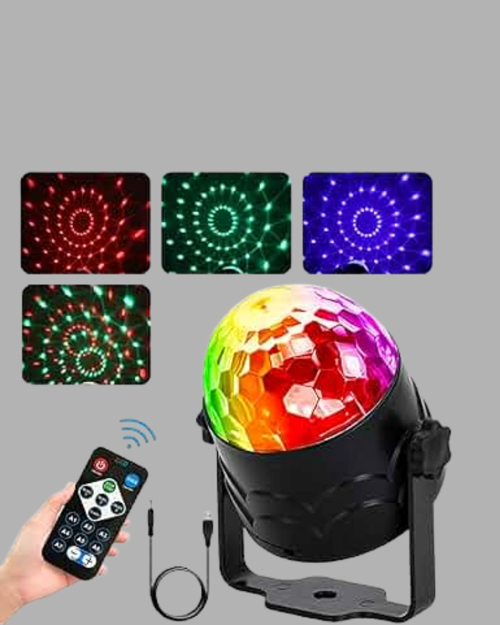 RGB LED DİSKO KÜRESİ 7 MODLU UZAKTAN KUMANDALI