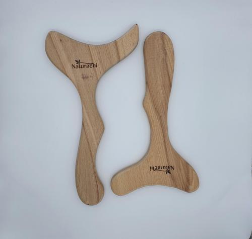 Ahşap Graston Madero Terapi ve Selülit 2'li Masaj Aleti Model 3