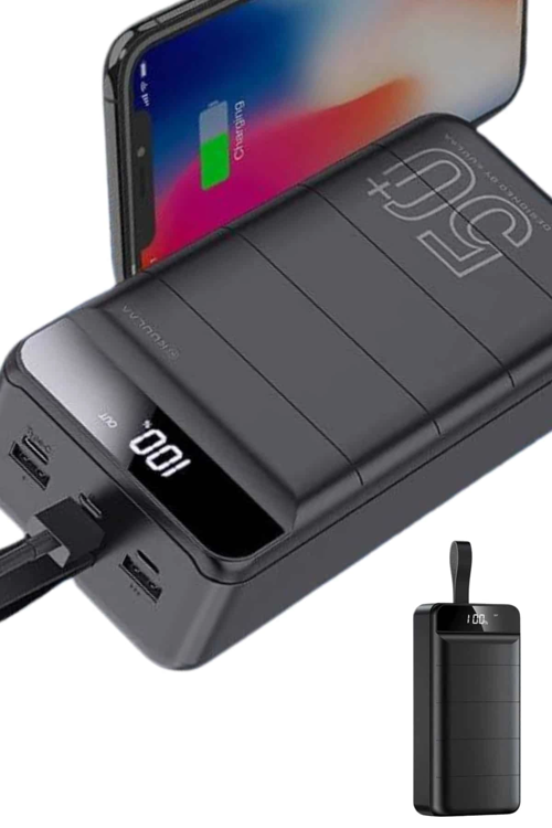HIZLI TAŞINABİLİR 50.000 MAH POWERBANK LED EKRAN ANDROİD VE İOS UYUMLU