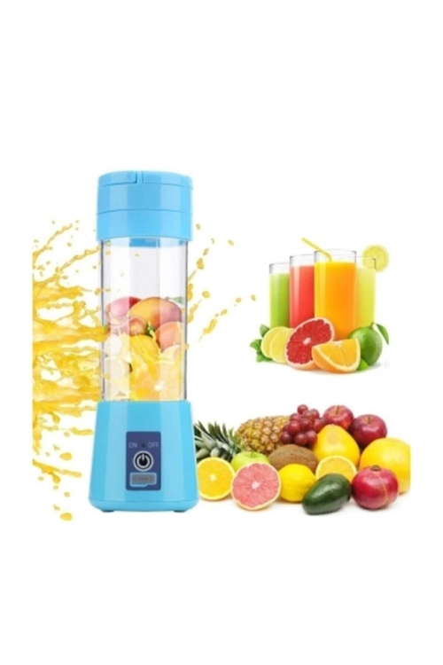 PORTATİF TAŞINABİLİR380 ML USB ŞARJLI MAVİ EL BLENDER