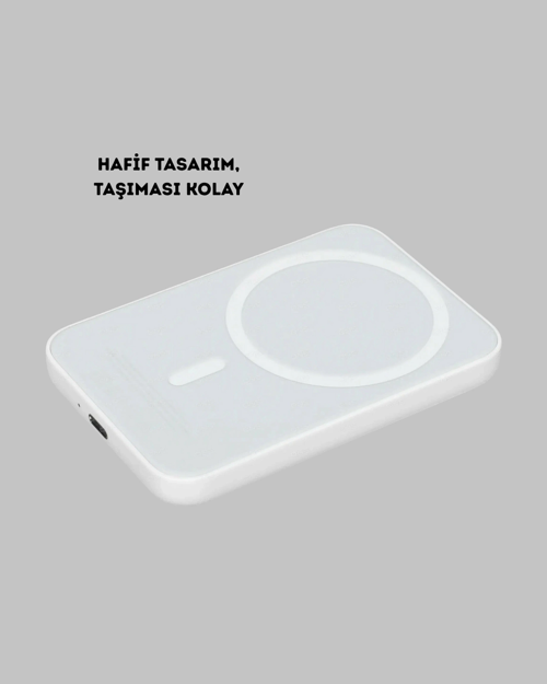 5000MAH MANYETİK POWERBANK – İPHONE SERİSİ İÇİN TAŞINABİLİR KABLOSUZ ŞARJ CİHAZI