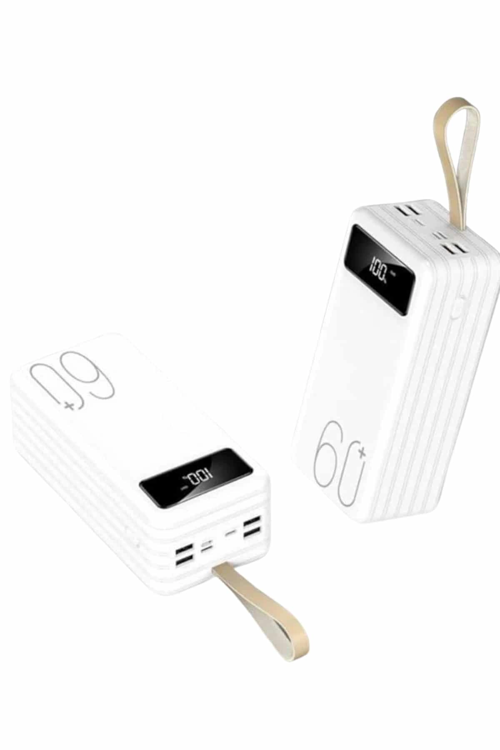 POWERBANK 60.000 MAH TAŞINABİLİR ŞARJ HIZLI EL FENERLİ DİJİTAL GÖSTERGELİ