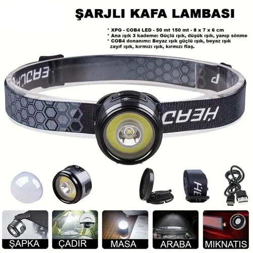 7 MOD ŞARJLI KAFA VE KAMP LAMBASI WT-618