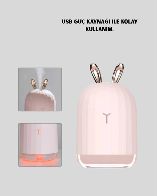 ULTRASONİK HAVA NEMLENDİRİCİ 200 ML AROMA DİFÜZÖR LED IŞIKLI SESSİZ