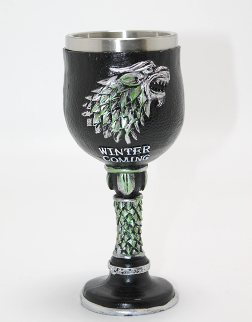 Game Of Thrones House Stark 3D Kabartmali Çelik Kadeh Bardak