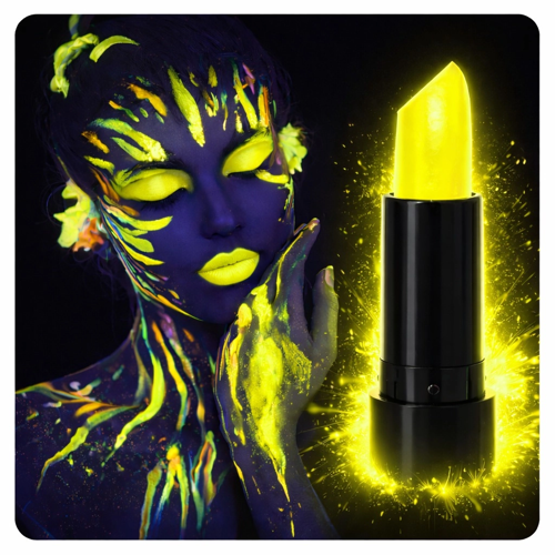 UV NEON SARI RUJ – KARANLIKTA PARLAYAN MAKYAJ BOYASI