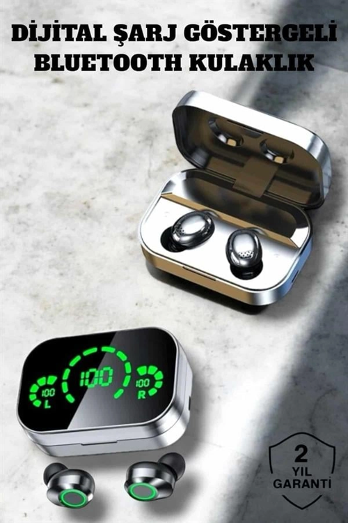 BLUETOOTH KULAKLIK ÇİFT TELEFON DESTEĞİ VE SUYA DAYANIKLI POWERBANKLİ