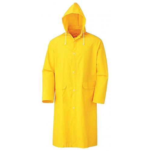 KAPŞONLU CEPLİ LÜX YAĞMURLUK SARI - STANDART BEDEN 2XL