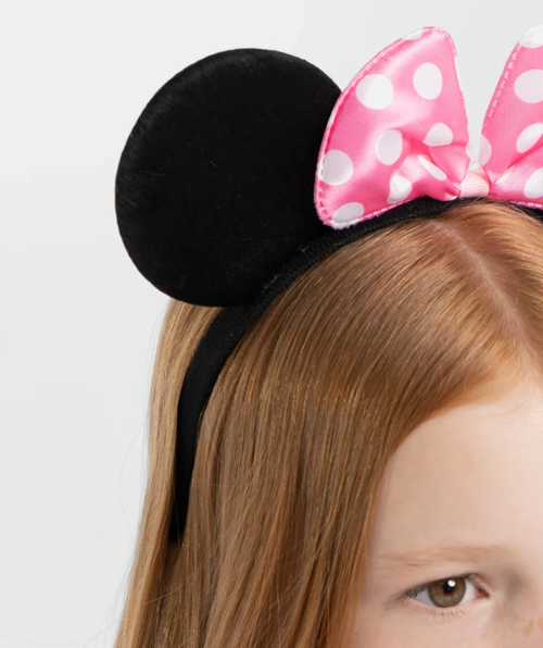 PEMBE FİYONKLU MİNNİE MOUSE TACI